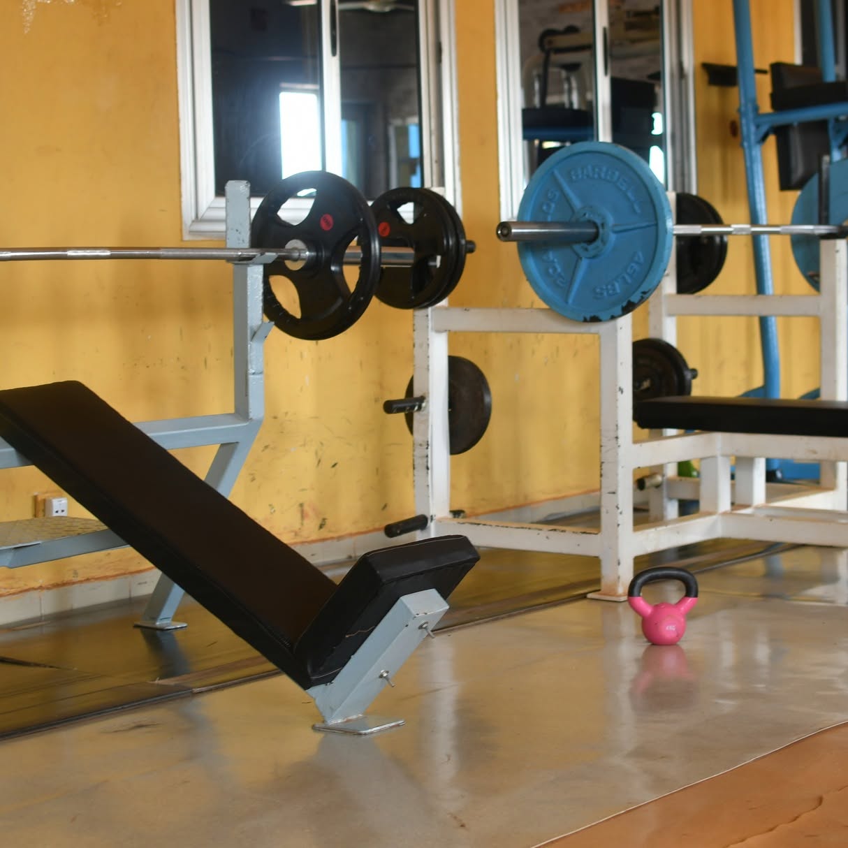 Séance d'entraînement au Centre Fitness chez Cissé, Cissin