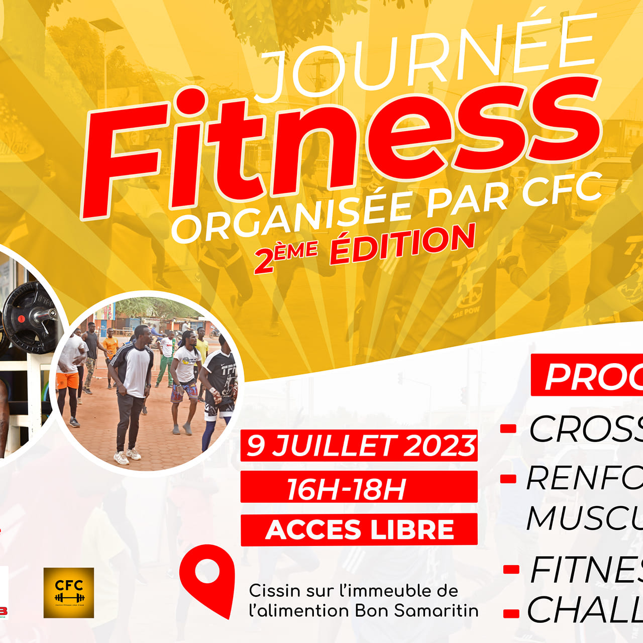 Journée Fitness organisée par CFC, accès libre, Cissin