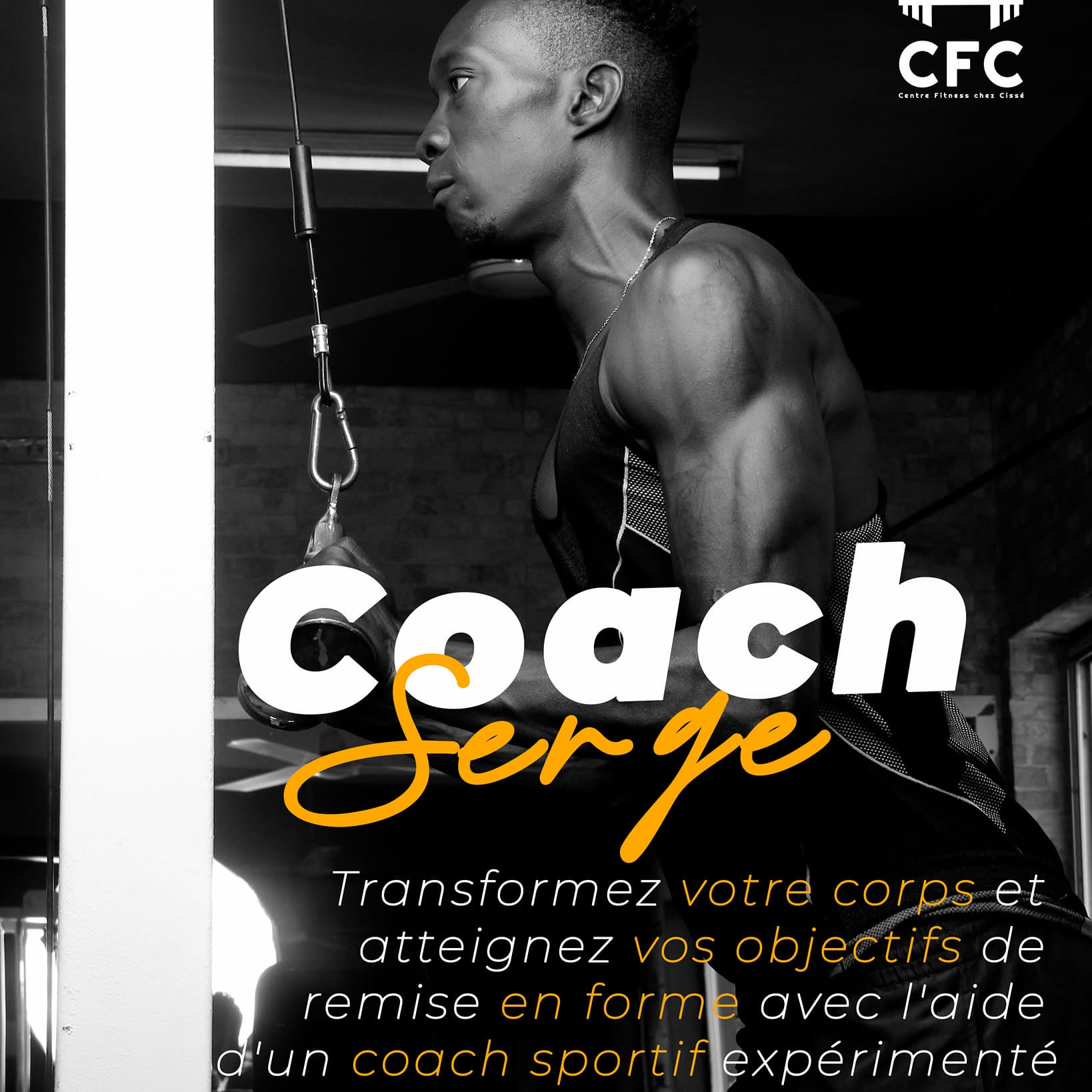 Séance d'entraînement au Centre Fitness chez Cissé, Cissin